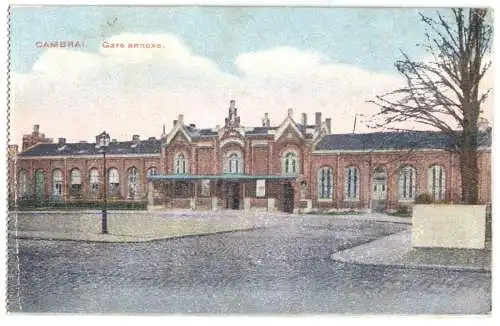 AK, Cambrai, Nord, Gare annexe, 1918