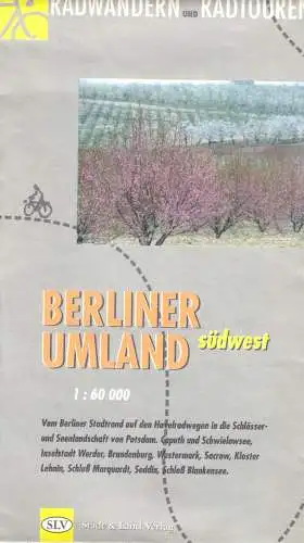 Touristenkarte, Radwandern und Radtouren - Berliner Umland, südwest, um 1992