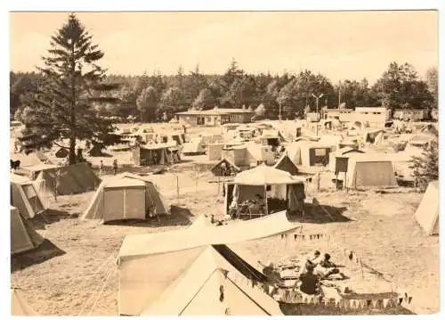 AK, Krakow am See, Kr. Güstrow Meckl., Zeltplatz, belebt, 1970