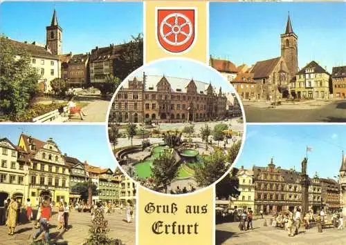 AK, Erfurt, Gruß aus Erfurt, fünf Abb., gestaltet, 1989