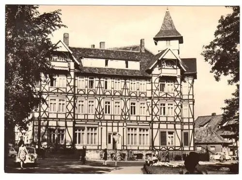 AK, Wernigerode Harz, Haus des FDGB in der Maxim-Gorki-Str., 1969