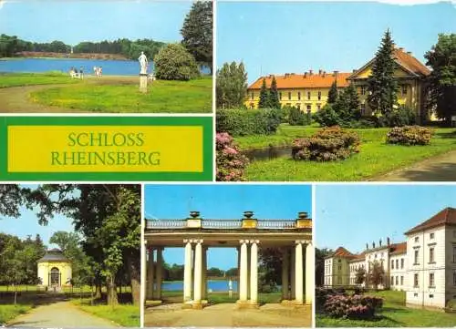 AK, Rheinsberg Mark, Schloß Rheinsberg, fünf Abb., 1986