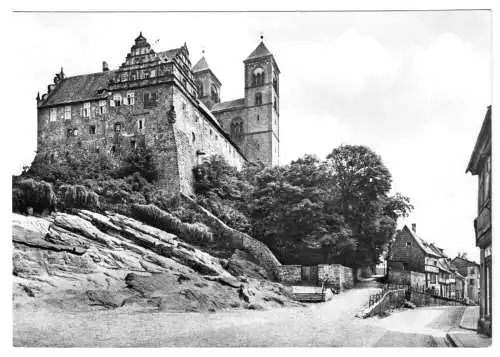 AK, Quedlinburg, Am Schloßberg, 1970