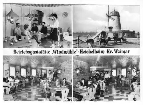AK, Heichelheim Kr. Weimar, Betriebsgaststätte "Windmühle", vier Abb., 1984