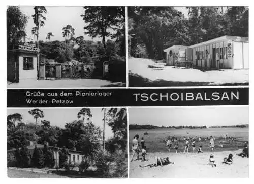 AK, Werder Havel, OT Petzow, Pionierlager Tschoibalsan, vier Abb., 1965