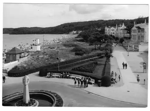 AK, Binz auf Rügen, Teilansicht der Strandpromenade, 1965