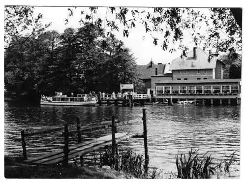 AK, Caputh Kr. Potsdam, Gaststätte "Fährhaus" und Anleger, 1961