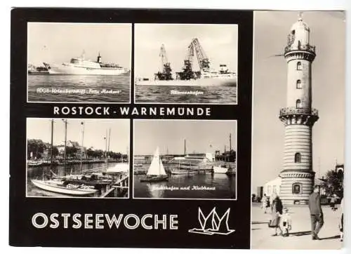 AK, Rostock Warnemünde, fünf Abb., Ostseewoche, 1964