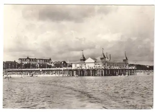 AK, Seebad Ahlbeck, Usedom, Seebrücke, 1964
