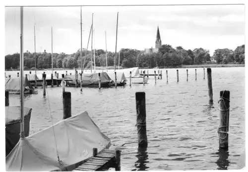 AK, Potsdam, OT Hermannswerder, Hinterkappe mit Blick zur Kirche, 1985