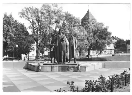 AK, Teterow, Denkmal am Mühlenteich, 1978