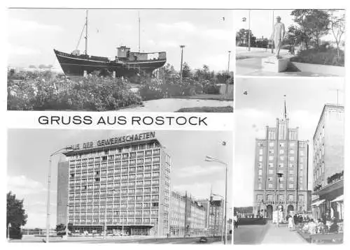 AK, Rostock, vier Abb., 1980