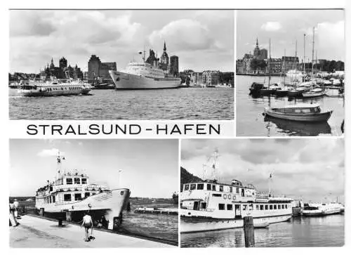 AK, Stralsund, Im Hafen, vier Abb., 1978