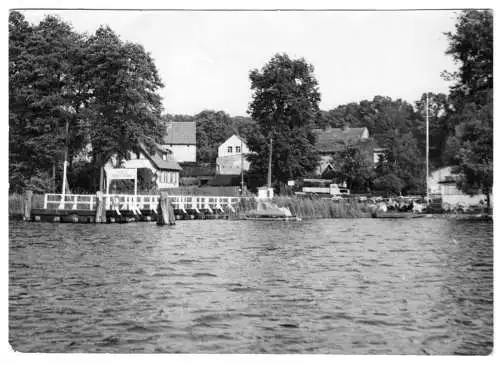 AK, Ferch Kr. Potsdam, Schwielowsee, Anleger Ferch-Badestrand, 1961