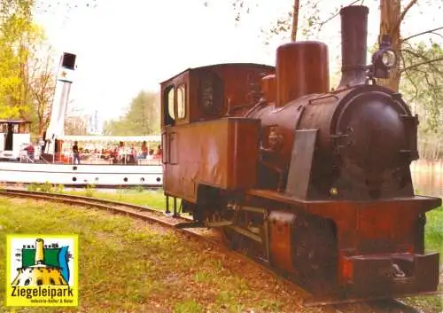 AK, Zehdenick, OT Mildenberg, Ziegeleipark, Dampflok des Ziegeleiparks, um 2000