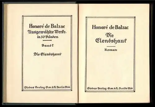Balzac, Honoré de, Die Elendshaut, um 1910