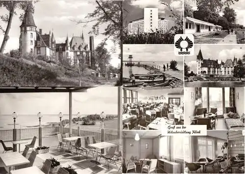 Lot von 4 AK, Klink Kr. Waren Müritz, 1969 - 1984