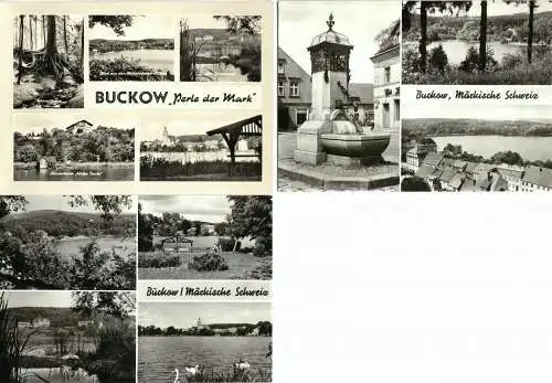 Lot von 5 AK, Buckow Märkische Schweiz, 1961 - 1987