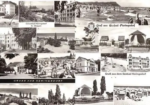 Lot von 7 AK, Seebad Heringsdorf auf Usedom, 1972 - 1985