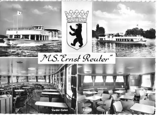 AK, Berlin, MS "Ernst Reuter", vier Abb., gestaltet, um 1962