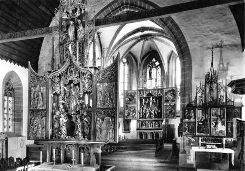 AK, Creglingen a. Tauber, Innenansicht der Herrgottskirche, um 1972