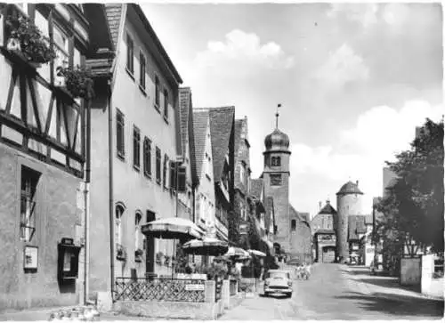 AK, Langenburg Württ., Straßenpartie, um 1970