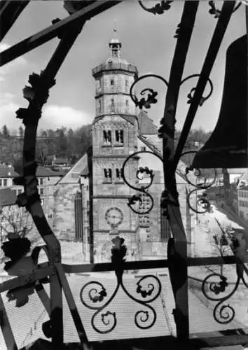 AK, Schwäbisch Hall, Bl. v. Rathausturm auf St. Michael