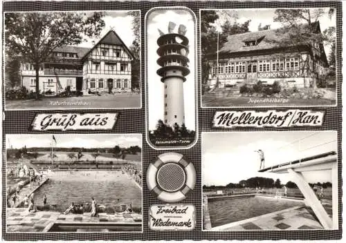AK, Mellendorf Han., fünf Abb., gestaltet, um 1962