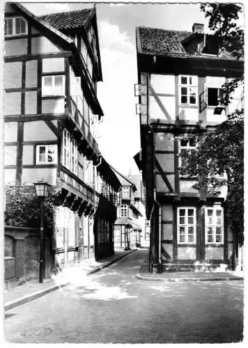 AK, Celle, Kalandgasse mit der alten Lateinschule, 1959