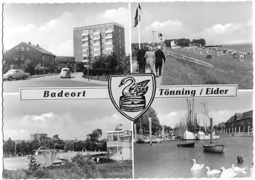 AK, Tönning Eider, vier Abb., um 1969