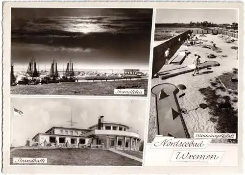 AK, Nordseebad Wremen Kr. Cuxhaven, drei Abb., um 1965