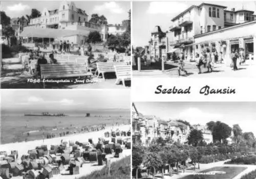 AK, Seebad Bansin Usedom, vier Abb., 1975