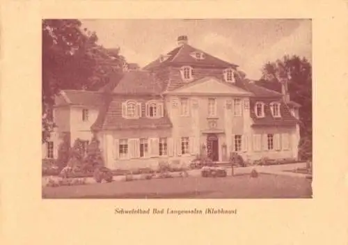 AK, Bad Langensalza, Klubhaus des Schwefelbades, 1958