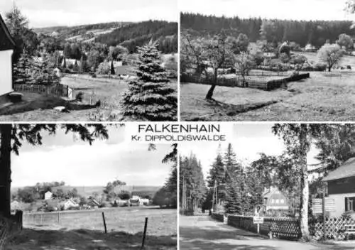 AK, Falkenhain Kr. Dippoldiswalde, vier Abb., 1982
