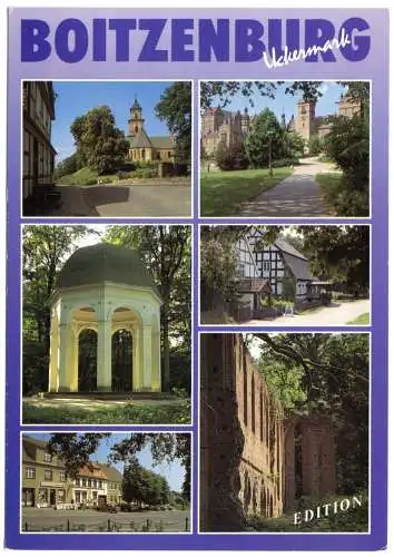 AK Großformat, Boitzenburg Uckermark, sechs Abb., um 2000
