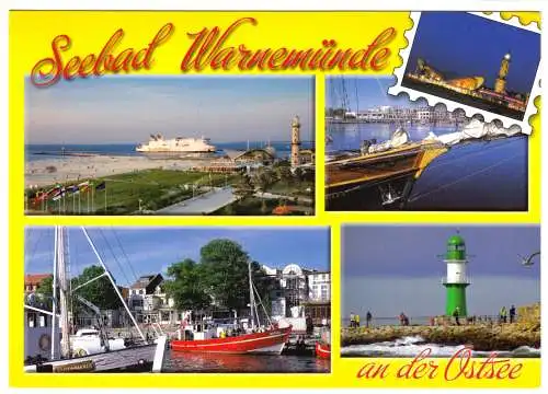 AK Großformat, Rostock Warnemünde, fünf Abb., um 2010