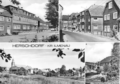AK, Herschdorf Kreis Ilmenau, vier Abb., 1980