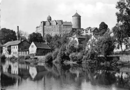 AK, Zschopau Sachs., Blick auf Schloß Wildeck, 1961