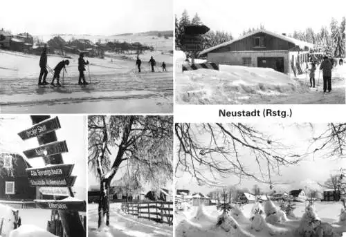 AK, Neustadt am Rennsteig, fünf Winteransichten, 1981