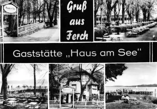 AK, Ferch Kr. Potsdam, Gaststätte "Haus am See", fünf Abb., 1973