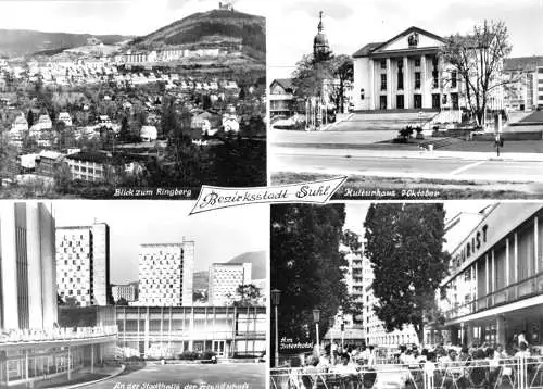 AK, Suhl, vier Abb., u.a. Kulturhaus 7. Oktober, 1981