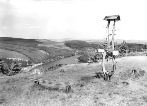 AK, Lütschetalsperre, Kr. Arnstadt, Teilansicht des Stausees, 1974