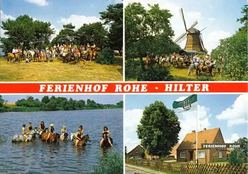 AK, Hilter, Ferienhof Rohe, vier Abb., Version 1, um 1980