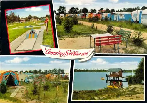 AK, Schiffdorf, OT Wehdel, Campingplatz am Silbersee, vier Abb., um 1977