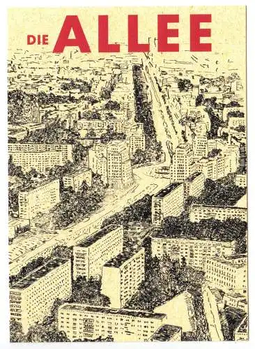 AK, Berlin Mitte, Karl-Marx-Allee, Werbekarte für Film "Die Allee", 2024
