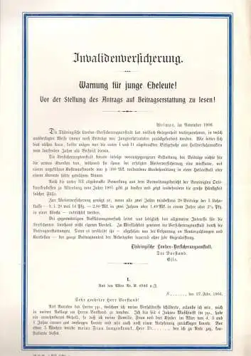 Thüringische Landesversicherungsanstalt, Hinweise z. Invalidenversicherung, 1907