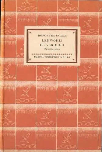 Insel Nr. 104, De Balzac, Honoré; Leb wohl!, El Verdugo, zwei Novellen, 1952