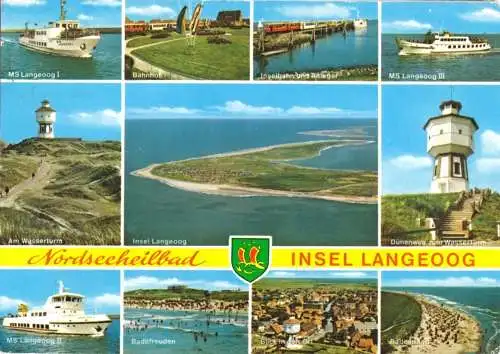 AK, Nordseebad Insel Langeoog, elf Abb., um 1975