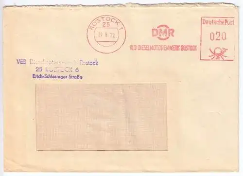 AFS, DMR, VEB Dieselmotorenwerk Rostock, o Rostock 1, 25, 27.9.72