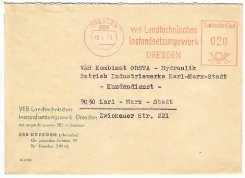 AFS, VEB Landtechnisches Instandsetzungswerk Dresden, o Dresden, 808, 16.1.73
